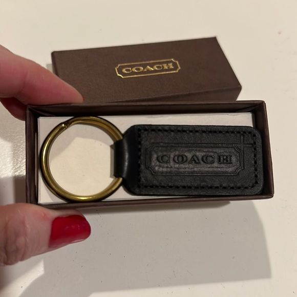 Coach Handbags - VINTAGE COACH LEATHER FOB KEY CHAIN HANGTAG BRASS COLLECTIBLE - BRAND NEW IN BOX